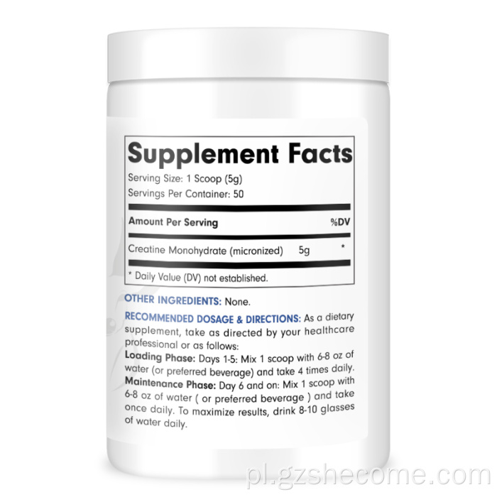 Kreatyna monohydrat w proszku poprawiają zdrowie skóry włosów